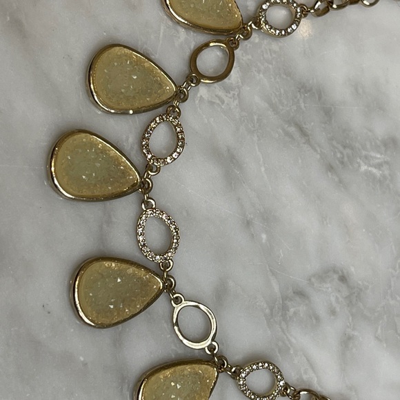 Banana Republic gold and crystal necklace - Picture 2 of 6